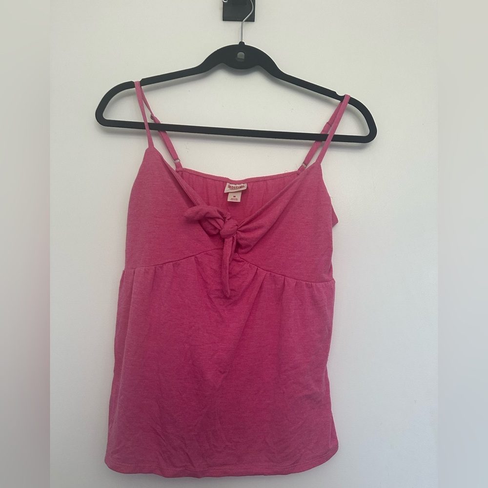 Mossimo Supply Co. Hot Pink Knot-Front Camisole